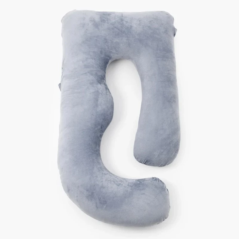 Momcozy PP101 U-veida grūtniecības spilvens, tumši pelēks velūrs