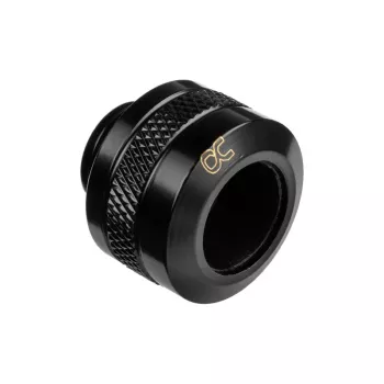 Savienotājelements Alphacool 17471 — misiņš melns, Ø22 mm, augstums 20 mm