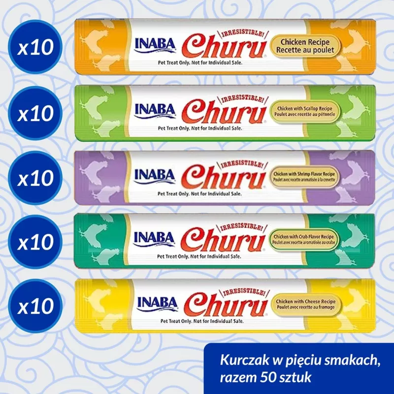 INABA Churu Varieties Chicken kaķu gardumi - 50 x 14g