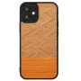 Telefona maciņš Man and Wood iPhone 12 mini, siļķu kaula (arancia) melns