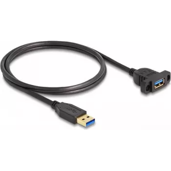 DeLOCK SuperSpeed USB 5 Gbps kabelis USB Type-A vīrietis uz sievieti 1 m melns