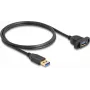 DeLOCK SuperSpeed USB 5 Gbps kabelis USB Type-A vīrietis uz sievieti 1 m melns