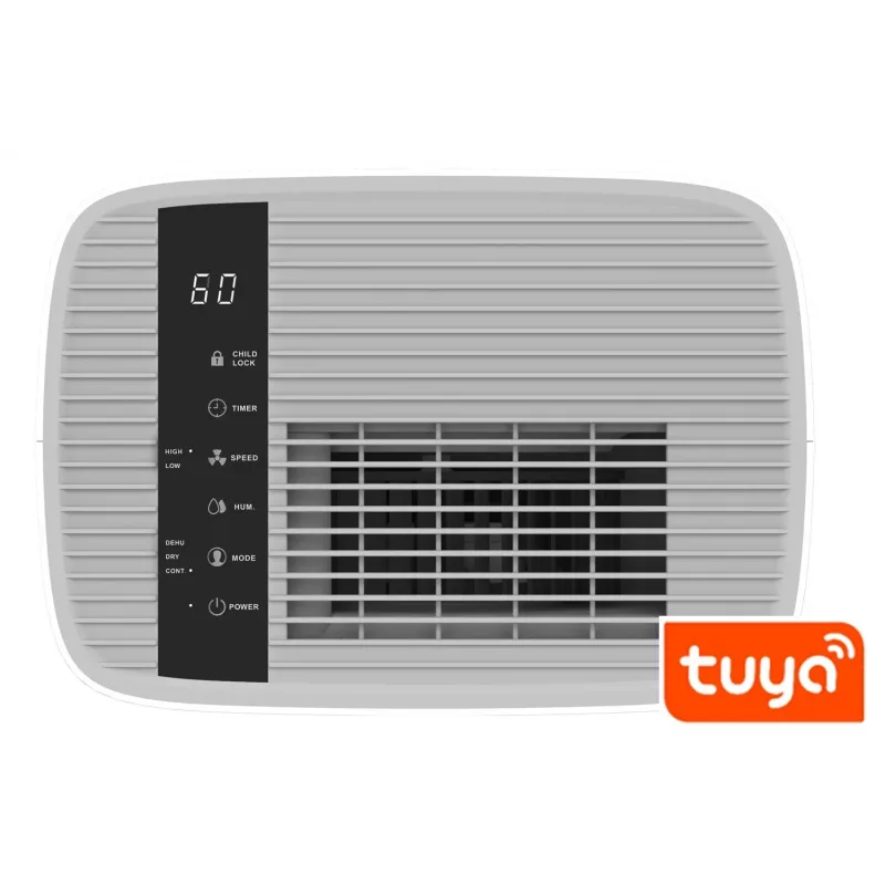 Gaisa sausinātājs BLAUPUNKT ADH601 — 2,5 L tvertne, 16 l/diennaktī, 245 W, 48 dB, Wi‑Fi, 20–40 m², balts