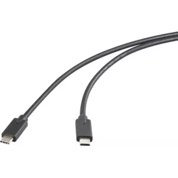 Renkforce USB-C uz DisplayPort kabelis USB 3.2 Gen2x2 1.00 m Melns TPE apvalks (RF-5501102)