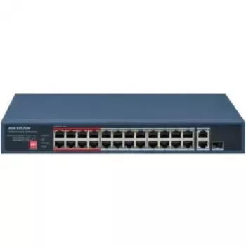 Hikvision Value Series 24 Portu Fast Ethernet Nepārvaldāms POE Slēdzis