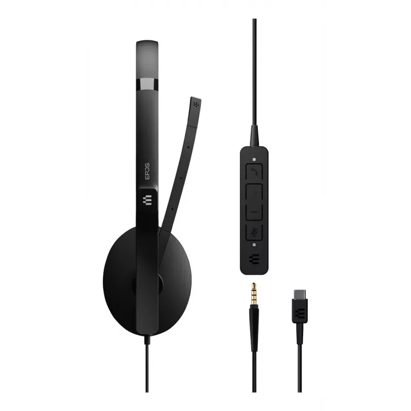 EPOS ADAPT 165 USB-C II Austiņas ar vadu, galvas saite, birojam/zvanu centram, USB Type-C, melna
