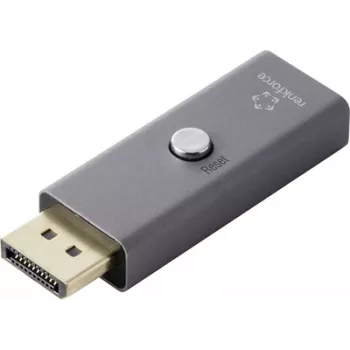 Renkforce RF-6903988 DisplayPort 8K EDID Emulators, Alumīnijs, 7680x4320 @ 60Hz
