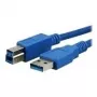 MediaRange USB kabelis — USB Type B (vīriešu) uz USB Type A (vīriešu) — 3,0 m — Zils (MRCS149)