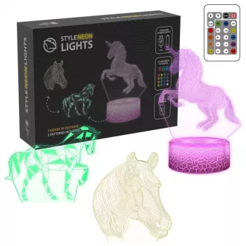 Manta SNL116RGB RGB 3D zirga dekoratīvā LED lampa