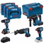 Skrūvgriežu komplekts BOSCH 18V GSR 18V-90C GDX 18V-210C GBH 18V-24C GSA 18V-28 ar 1x4.0Ah un 2x5.5Ah akumulatoriem