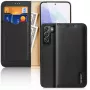 Dux Ducis Hivo Īstas ādas maciņš ar atloku Samsung Galaxy S22+ (S22 Plus) Melns