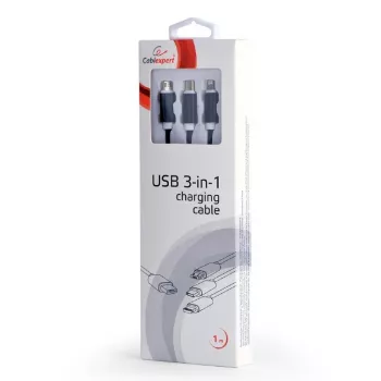 USB 2.0 kabelis Gembird CC-USB2-AM31-1M — USB A savienotājs, 1 m, melns