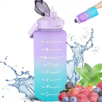 Extralink Motivācijas ūdens pudele, 2000ml, Purpura-Zila, BUT-992