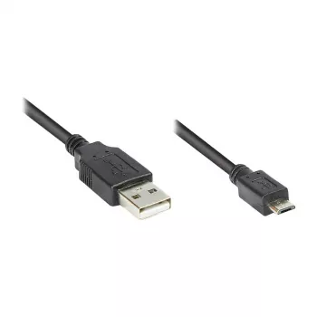 GoodConnections USB 2.0 kabelis A ligzda uz Micro B, melns, 0,15m