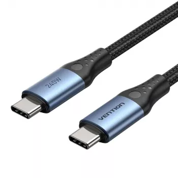 Vention USB 2.0 5A 240W 1.5m MELNS USB-C uz C kabelis