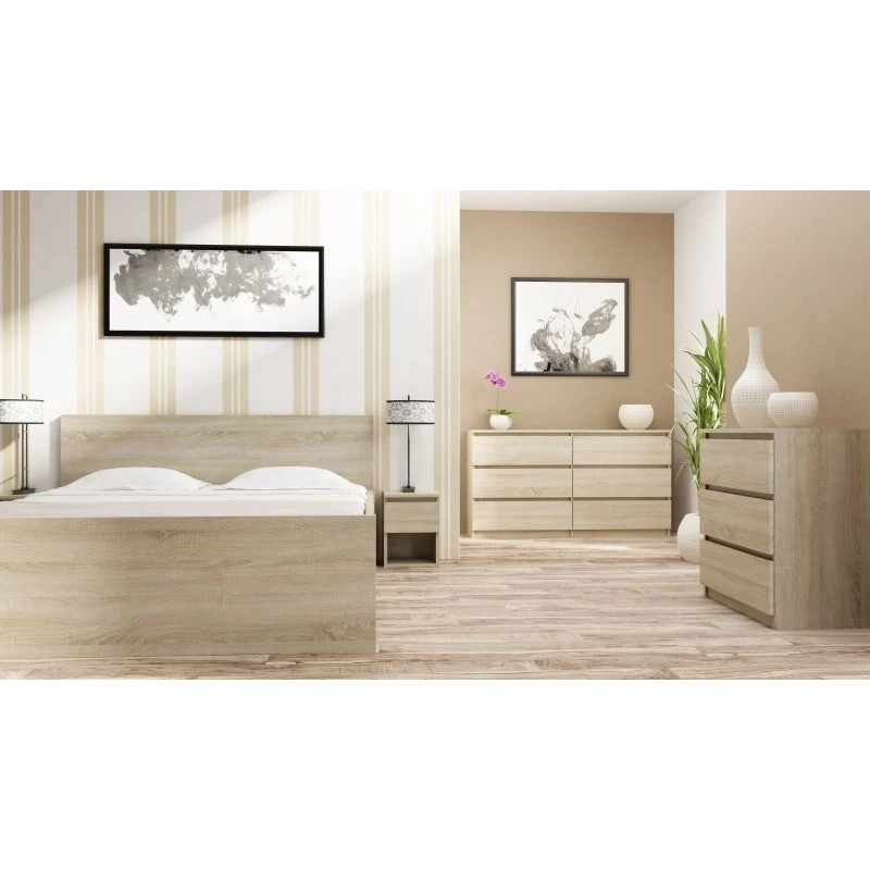 Naktsgaldiņš Top e shop M2 SONOMA — 2 atvilktnes, ozols, 300×300×400 mm