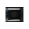 Extralink Rack skapis 9U 600x600 AZH Melns, sienas stiprinājums, veramās durvis