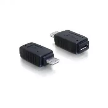 Adapteris USB micro-A+B sievišķais uz USB micro A vīrišķo DeLOCK 65032 Melns