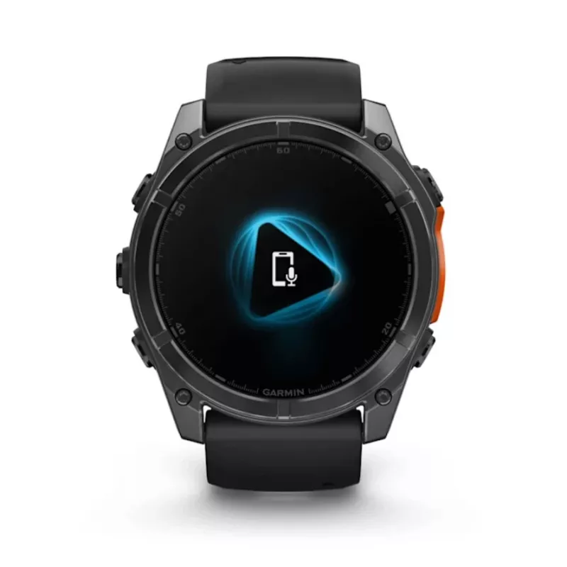 Viedpulkstenis GARMIN Fenix 8 — 51 mm titāna korpuss, AMOLED 1,4 collu, GPS, 32 GB, 10 ATM, silikona siksniņa