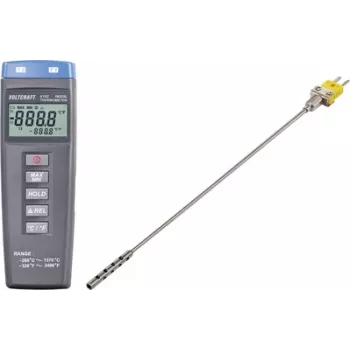 VOLTCRAFT K102 + TP 201 temperatūras mērīšanas instruments -200 līdz +1370 °C, K tipa zonde