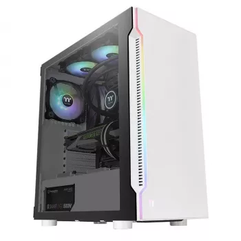 PC korpuss Thermaltake H200 TG Snow RGB Midi Tower Balts