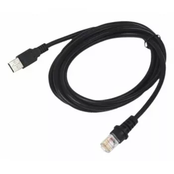 Datalogic USB / barošanas kabelis, USB, 1,2 m, melns, saderīgs ar Datalogic WLC4190, WLC4190-HC, Gryphon I GBT4200, GD4220, GD4290, GM4200