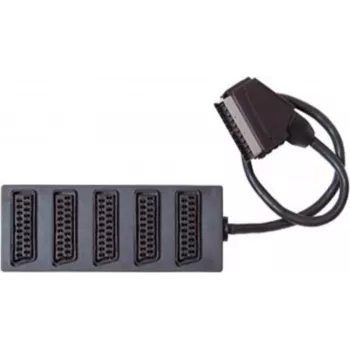 SCART pārslēgs ShiverPeaks 5-portu ar 0,4 m SCART kabeli (22224021)