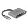 Delock 91016 USB-C karšu lasītājs SD un microSD kartēm ar USB-A portu un USB-C PD