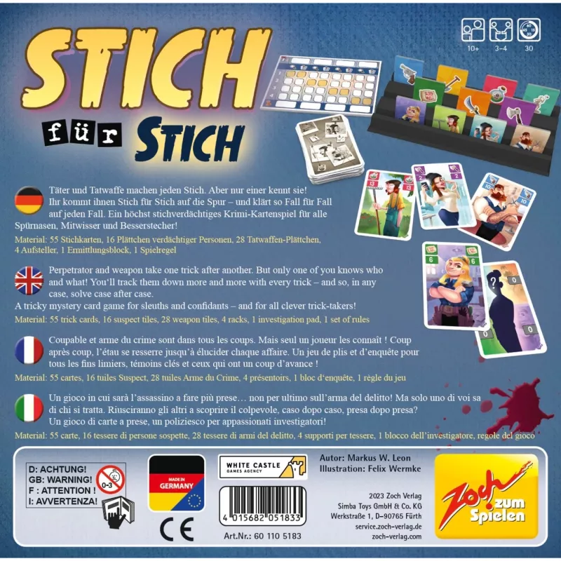 Stich for Stich, Kāršu spēle