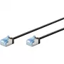 Goobay Ultra-Flexible CAT 6A Patch Cable slim U/FTP melns - īpaši īss spraudnis (74318)