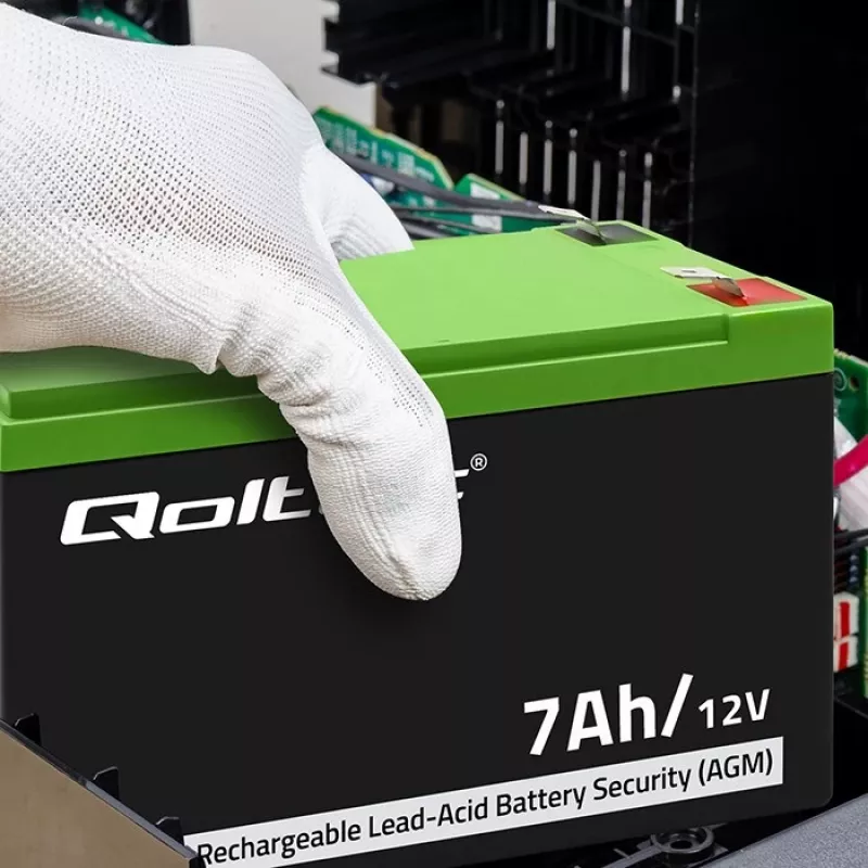 Qoltec 53076 AGM akumulators | 12V | 7Ah | Drošības sistēmām