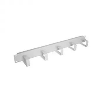 EFB-Elektronik 48,30cm (19 inch) 1HE kabeļu pārvaldības panelis, 5 kronšteini, tērauds RAL7035