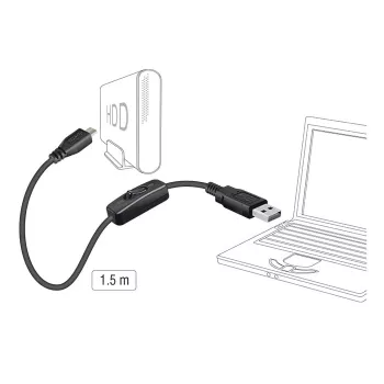 USB kabelis DeLOCK 84803 USB 2.0 1.5 m USB A Micro-USB B Melns