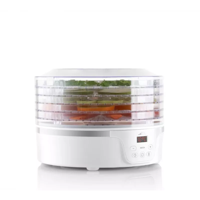 Žāvētājs ETA Secca caurspīdīgs balts 380 W, LED displejs, 24 h taimeris, 300×300×220 mm
