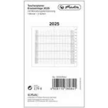 Kabatas kalendārs Herlitz 50047642 32 lapas Melns Balts