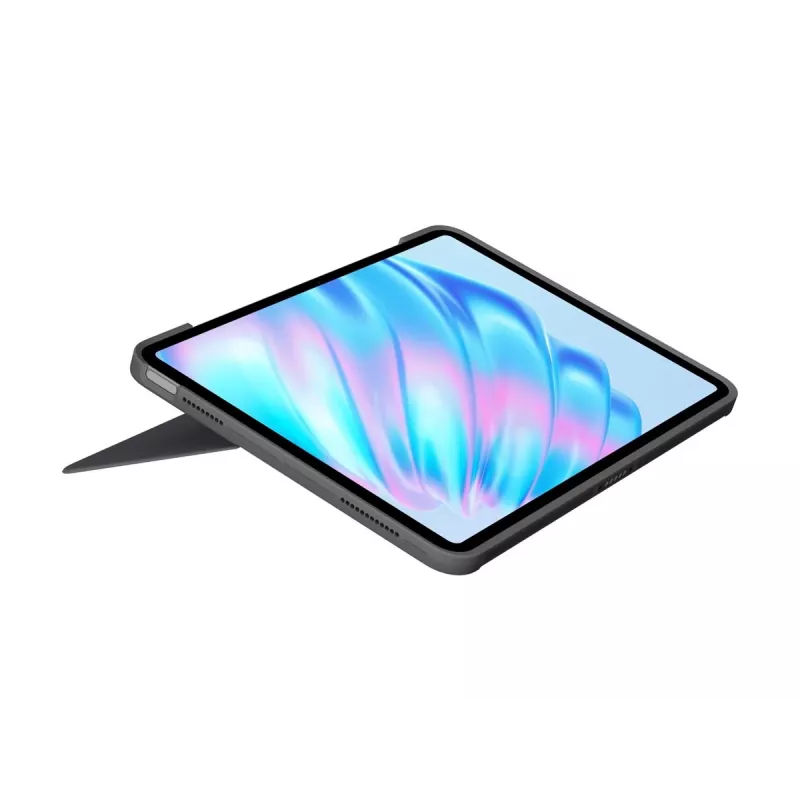 Logitech Combo Touch tastatūras maciņš iPad Air, QWERTY UK angļu, Smart Connector, pelēks
