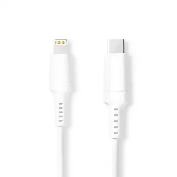 Nedis 2m USB-C uz Lightning kabelis iPad, iPhone, iPod, Balts
