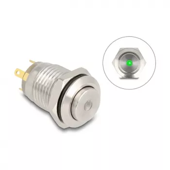 Pogas panelis DeLOCK 20982 Sudraba 230V 3A