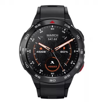 Mibro GS Pro viedpulkstenis ar GPS, 1,43 collu AMOLED ekrāns, 5ATM ūdensizturība, Bluetooth zvani, sporta un veselības funkcijas
