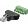 Goobay 76736 Kabeļa interfeisa/dzimuma adapteris spaiļu bloks 8-pin RJ-45 Melns (76736)