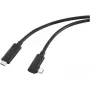 Renkforce optiskais USB-C®–displeja kabelis USB 3.2 Gen2 USB-C® spraudnis, vienā pusē leņķveida, 10.00 m, melns RF-5625884