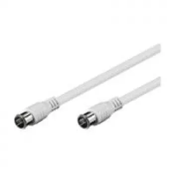 Wentronic Goobay SAT savienojuma kabelis, F-Quick, 100% ekranēts, balts, 2,5 m - F-Spraudnis (Quick) F-Spraudnis (Quick) (50748)