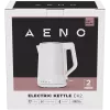 AENO Elektriskā tējkanna EK2: 1850-2200W, 1,5L, Strix, dubultās sienas, neuzkarsējošs korpuss, automātiska izslēgšanās, aizsardzība pret sauso vārīšanu