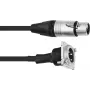 XLR savienotājkabelis PSSO 1 m, XLR sievišķais uz XLR vīrišķo, melns