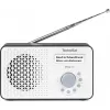 TechniSat VIOLA 200 DAB+ digitālais radio ar modinātāju, baltā un melnā krāsā