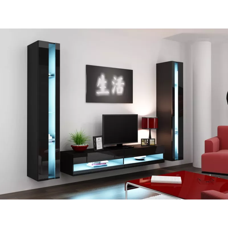 Cama plaukts VIGO NEW 180/40/30 melna/melni spīdīga