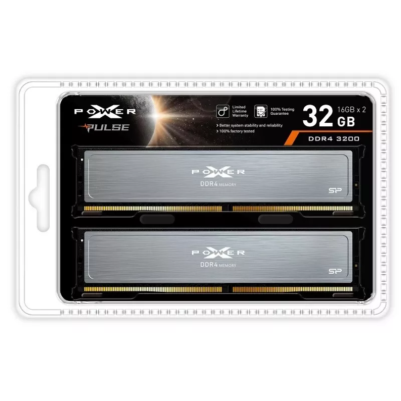 DDR4 Desktop Atmiņa Silicon Power XPOWER Pulse 32 GB (2x16 GB) 3200 MHz CL16 288-pin DIMM 1.35 V