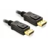 DisplayPort kabelis DeLOCK 82424 3m vīriešu-vīriešu zelts melns