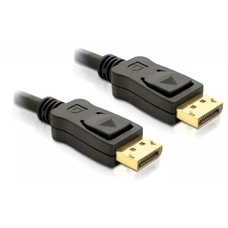 DisplayPort kabelis DeLOCK 82424 3m vīriešu-vīriešu zelts melns