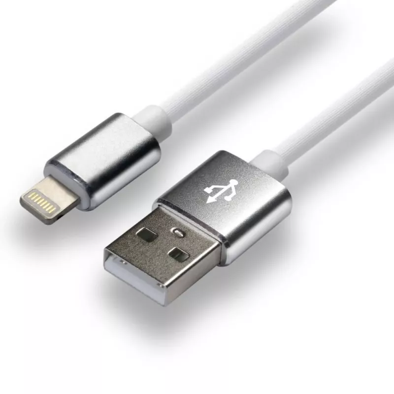 everActive USB Lightning kabelis 1m - Balts, silikons, ātrā uzlāde, 2,4A - CBS-1IW
